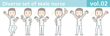 Erkek hemşire, Eps10 vektör biçimi vol.02 farklı kümesi