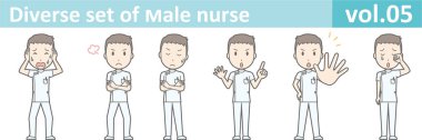 Erkek hemşire, Eps10 vektör biçimi vol.05 farklı kümesi