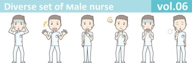 Erkek hemşire, Eps10 vektör biçimi vol.06 farklı kümesi
