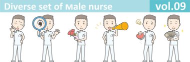 Erkek hemşire, Eps10 vektör biçimi vol.09 farklı kümesi