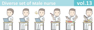 Erkek hemşire, Eps10 vektör biçimi vol.13 farklı kümesi