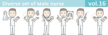 Erkek hemşire, Eps10 vektör biçimi vol.16 farklı kümesi