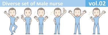 Erkek hemşire, Eps10 vektör biçimi vol.02 farklı kümesi