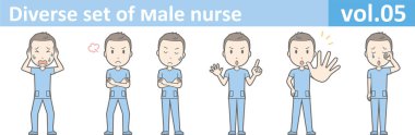 Erkek hemşire, Eps10 vektör biçimi vol.05 farklı kümesi