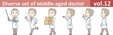 Orta yaşlı erkek Doktor, Eps10 vektör biçimi vol.1 farklı kümesi