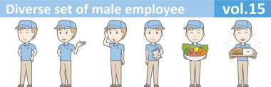 Erkek çalışan, Eps10 vol.15 farklı kümesi