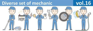 Mekanik, Eps10 vol.16 (genç makinist mavi BM farklı kümesi