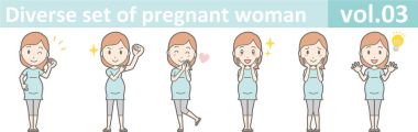 Hamile kadın, Eps10 vol.03 (hamile kadınlar giyim farklı kümesi