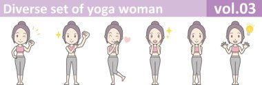 Yoga kadın, Eps10 vol.03 farklı kümesi