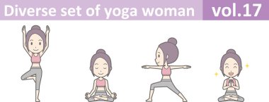 Yoga kadın, Eps10 vol.17 farklı kümesi