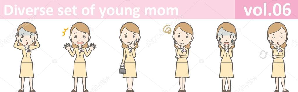Diverse set of young mom, EPS10 vol.06