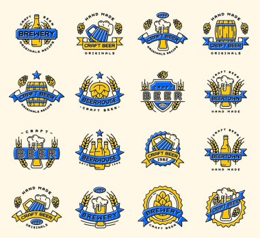 Zanaat bira bages vektör