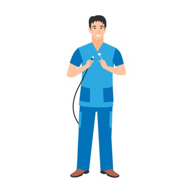 Diş hekimi doktor karakter vektör izole