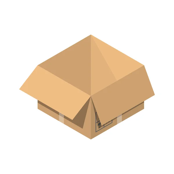 Mover ilustración de vector caja de servicio — Vector de stock