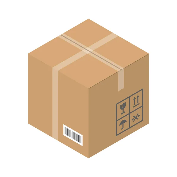 Mover ilustración de vector caja de servicio — Vector de stock