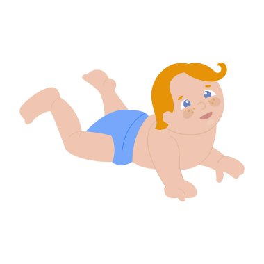 Küçük çocuk vektör çizim bebeğim.