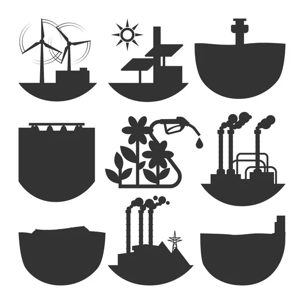 Vektor-Illustration für alternative Energiequellen. — Stockvektor