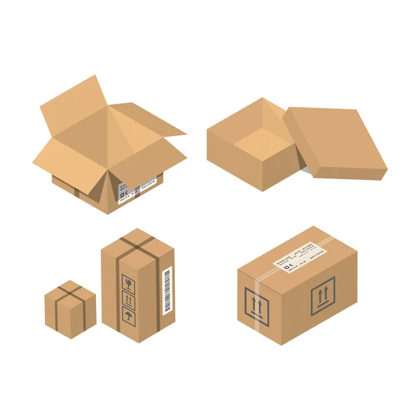 Mover ilustración de vector caja de servicio — Vector de stock