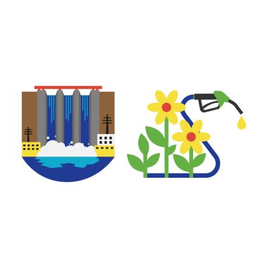 Alternatif enerji kaynağı vektör çizim ayarla.