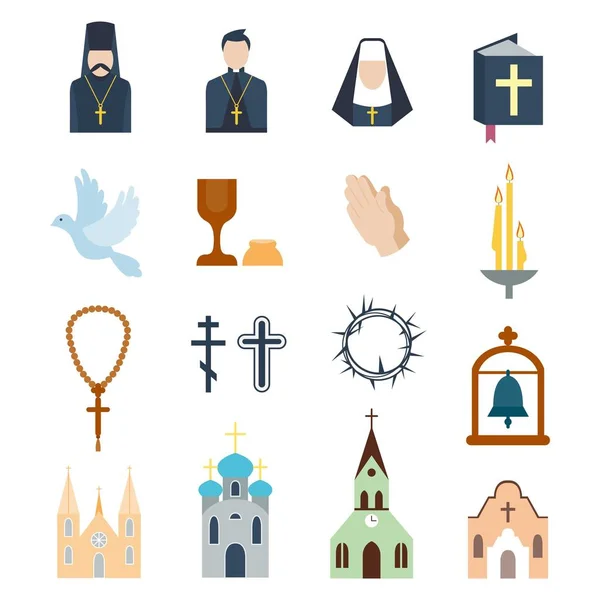 Iconos de religión vector ilustración . — Archivo Imágenes Vectoriales