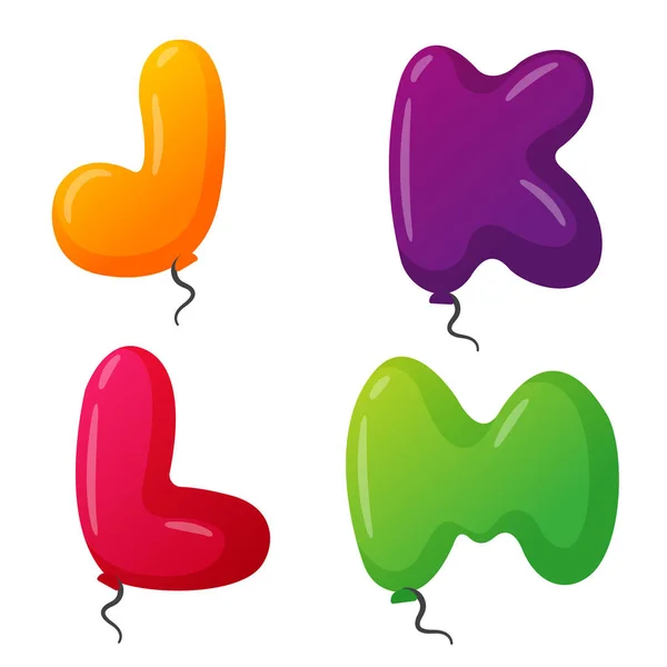 Ballon alfabet vector set. — Stockvector