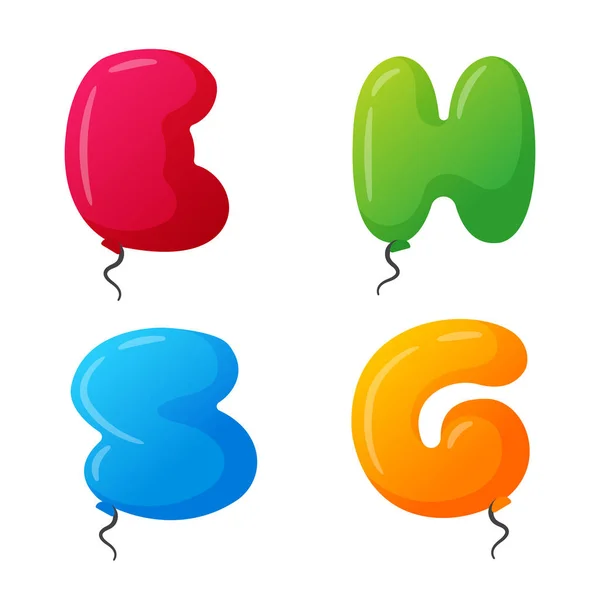 Ballon alfabet vector set. — Stockvector