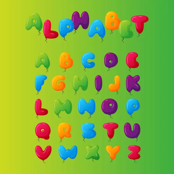Ensemble de vecteurs alphabet ballon . — Image vectorielle