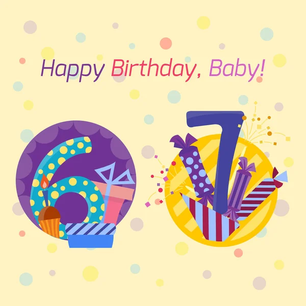 Feliz cumpleaños insignias vector iconos . — Vector de stock