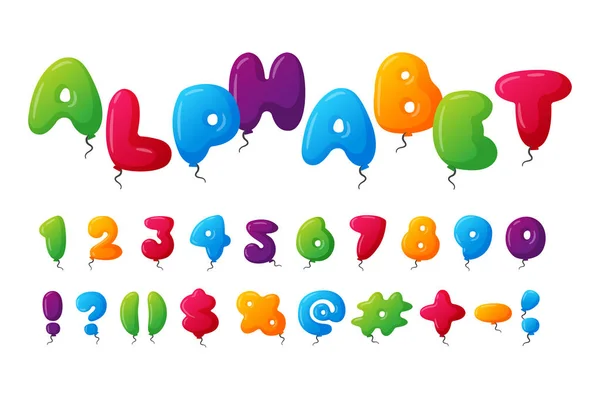 Balloon alphabet vector set. — Stock Vector