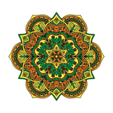 Mandala desen vektör çiçek.
