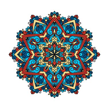 Mandala desen vektör çiçek.