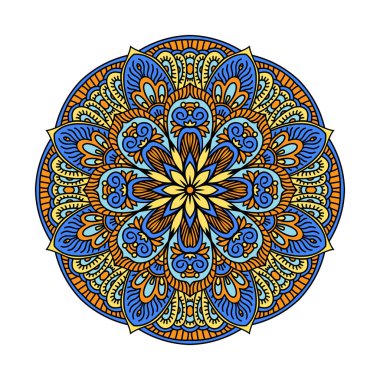 Mandala desen vektör çiçek.