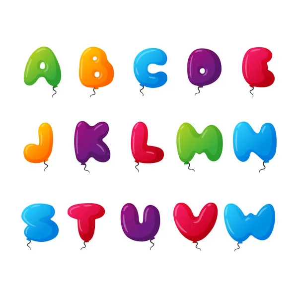 Ensemble de vecteurs alphabet ballon . — Image vectorielle