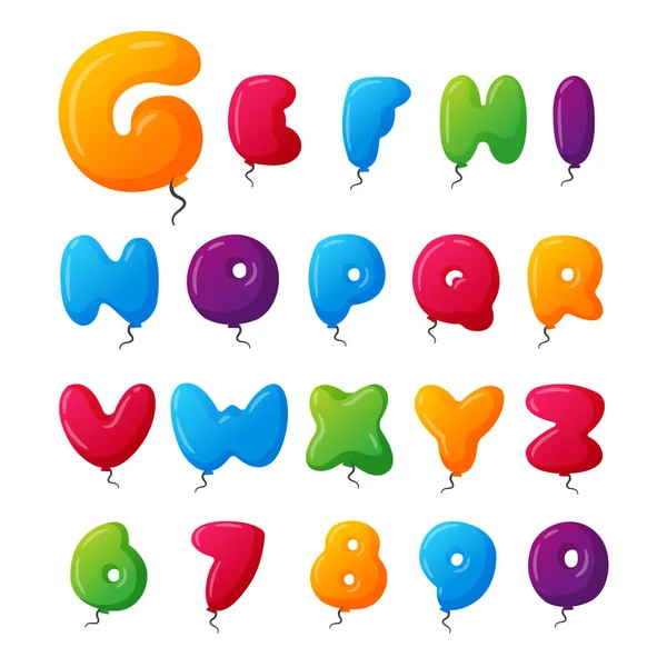 Balloon alphabet vector set. — Stock Vector