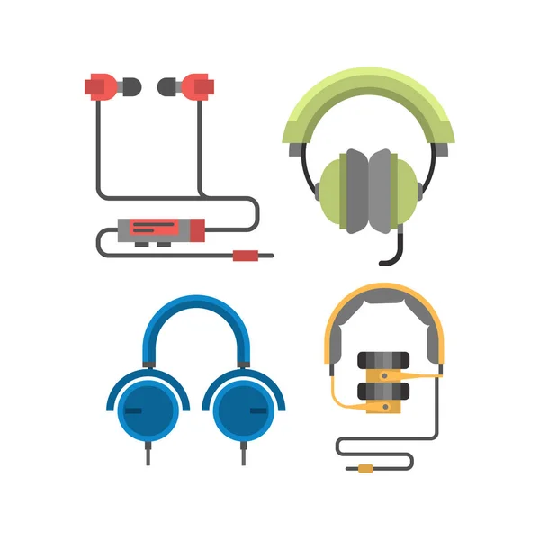 Headphones vector set. — Stock Vector