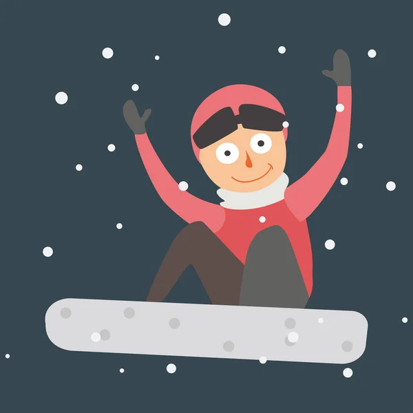 Snowboarder άλμα διάνυσμα. — Διανυσματικό Αρχείο