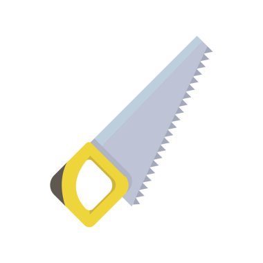 Crosscut üzerinde beyaz vektör izole testere.