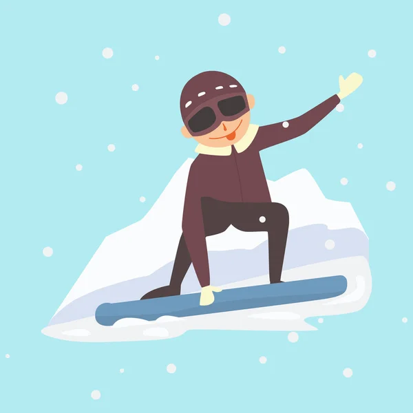 Snowboarder salto vector . — Archivo Imágenes Vectoriales