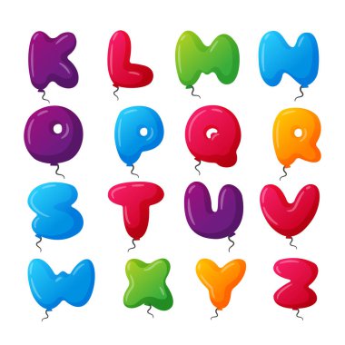 Balon alfabe vektör set.