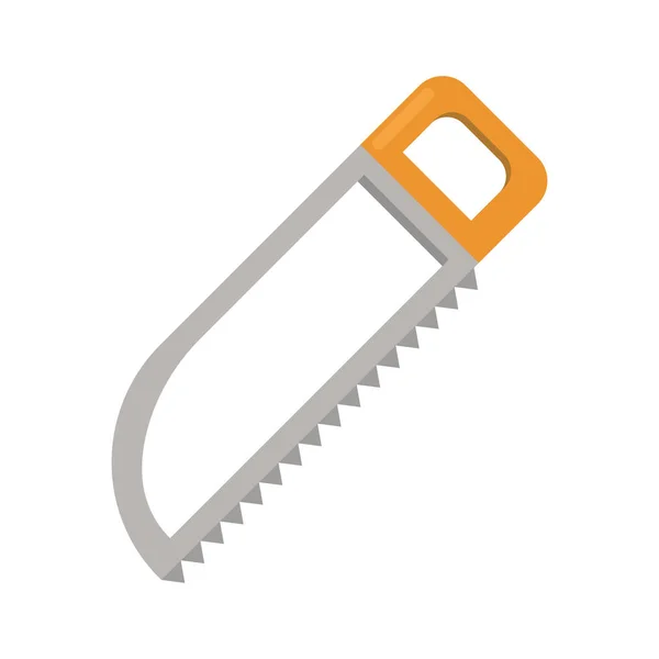 Crosscut saw isolated on white vector. — Stock Vector