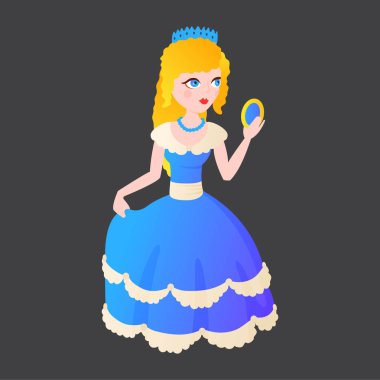 Prenses karakter vectorillustration.