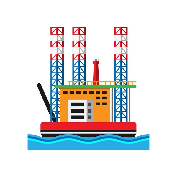 Plataforma de extracción de petróleo vector ilustración — Vector de stock