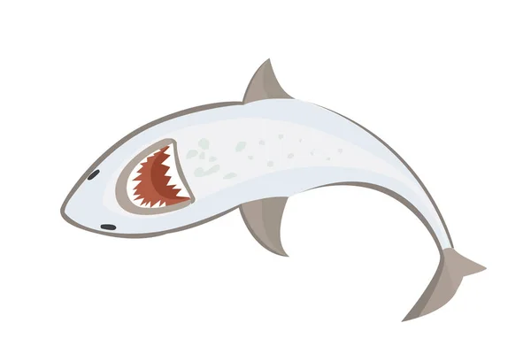 Vector shark character. — Stock Vector