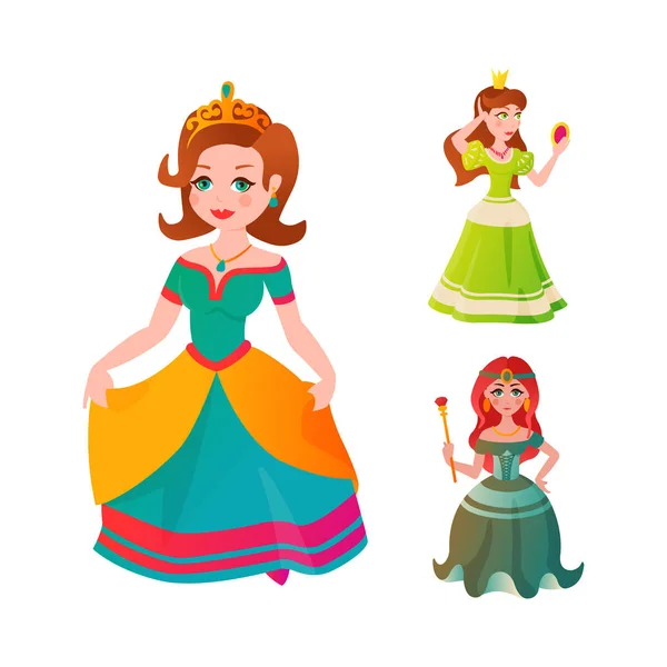 Princess karaktär vectorillustration. — Stock vektor