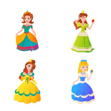 Prenses karakter vectorillustration.