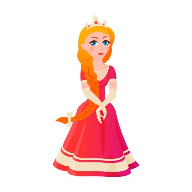 Prenses karakter vectorillustration.