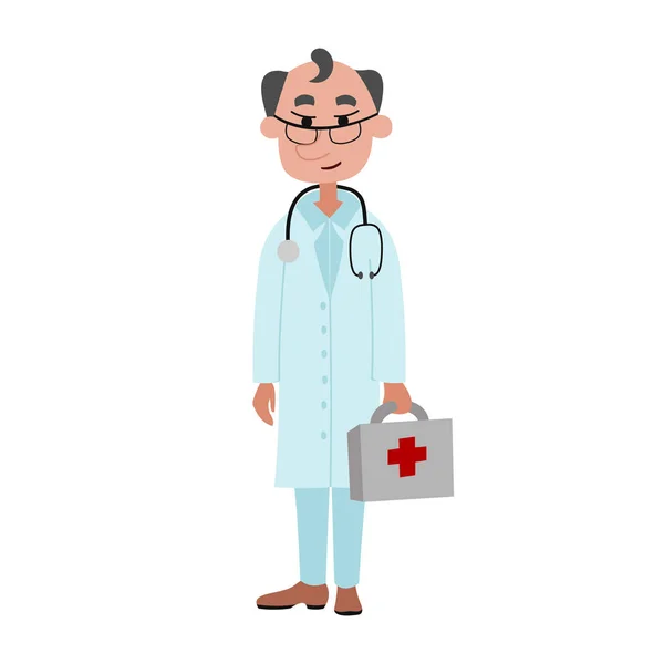 Doctor character vector isolated — Stock Vector