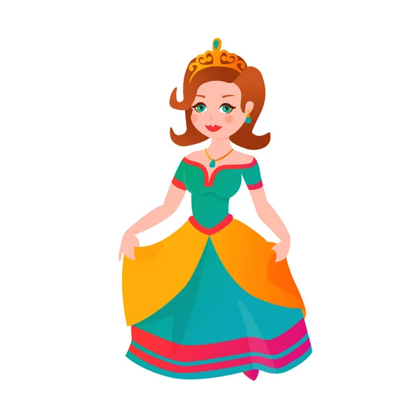 Princess karaktär vectorillustration. — Stock vektor
