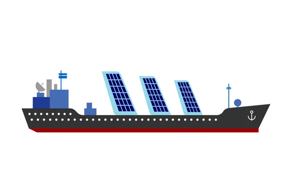 Εικονογράφηση φορέα ενέργειας ήλιος πλοίο. — Διανυσματικό Αρχείο