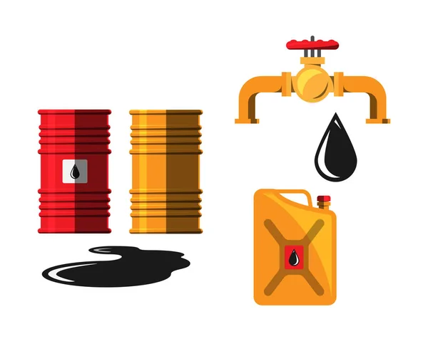 Capacidad del barril de petróleo grúa vector . — Vector de stock